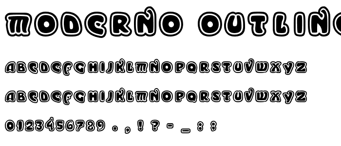 Moderno Outline font